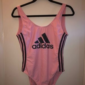 Adidas pink and black one piece swimsuit MSRP $89